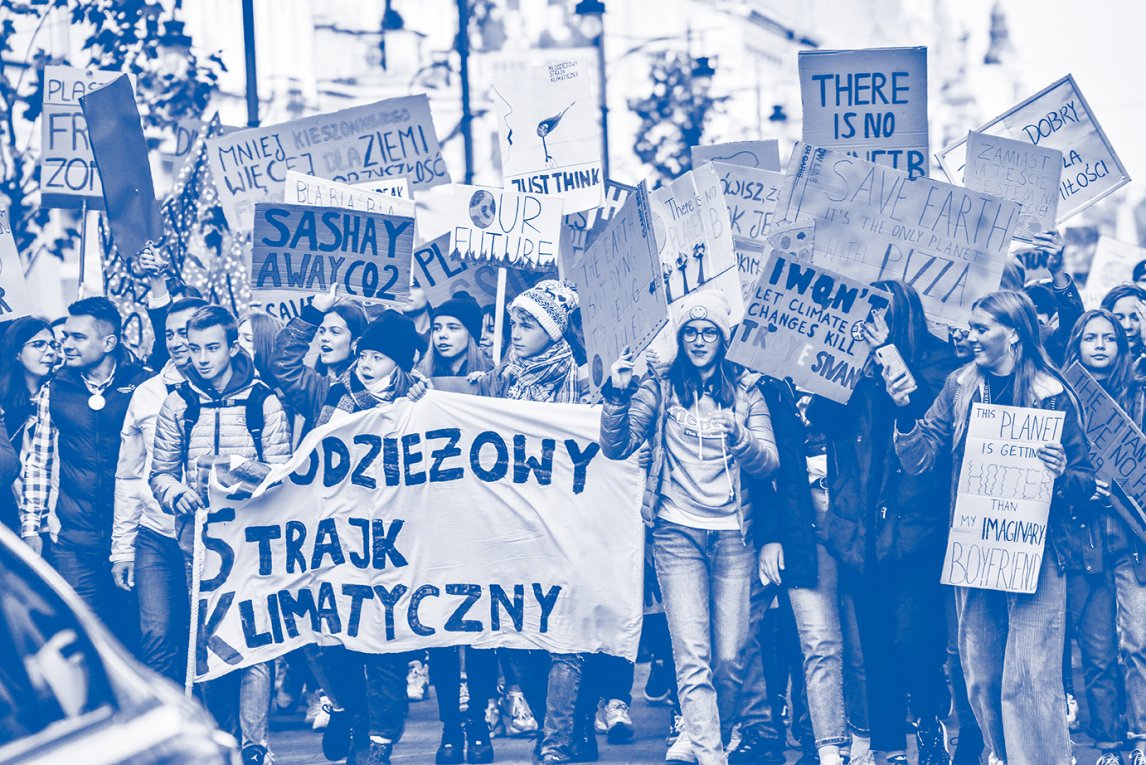 GLOBALSTREIK
Am 20. September demonstrierten Millionen für Klima, unter anderem in sechzig polnischen Städten – wie hier in Warschau
