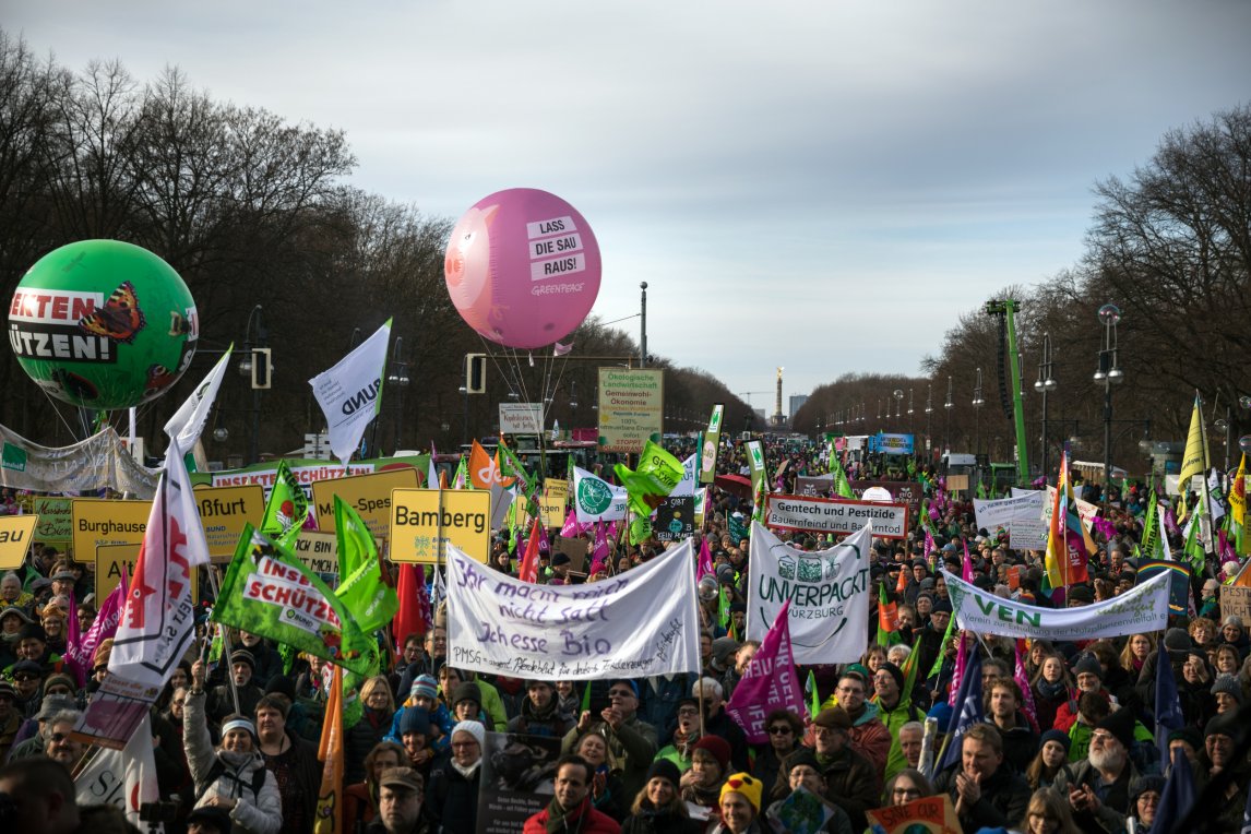 Wir haben es satt Demonstration in Berlin - Januar 2020.