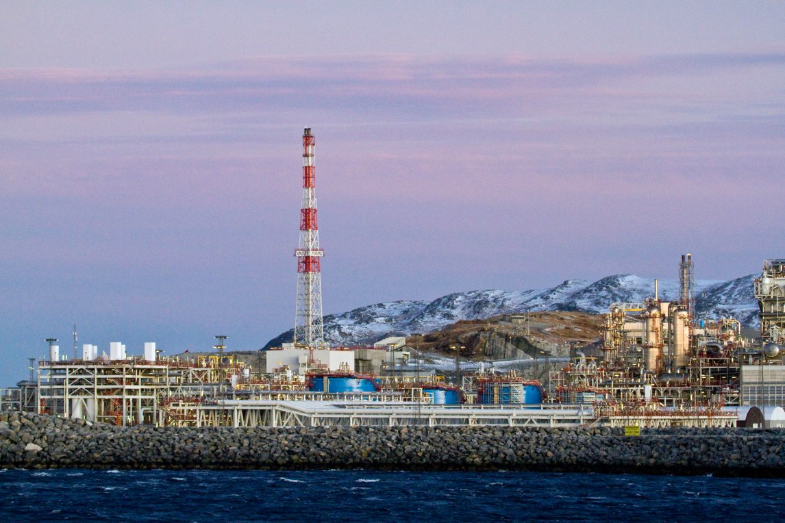 <p>Blick auf eine Gasverflüssigungsanlage bei Hammerfest, Norwegen. Hier landet Erdgas aus dem Polarkreis zur Aufbereitung für die Weiterleitung nach ganz Europa</p>
