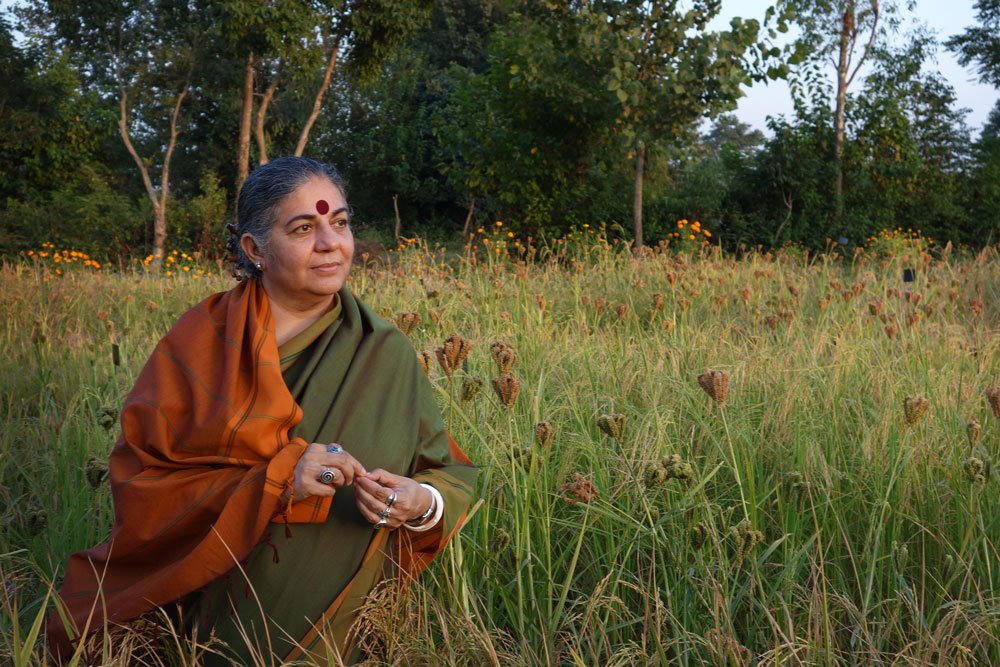 Die indische Physikerin und Umweltschützerin Vandana Shiva kämpft für die Vielfalt des Lebens und spricht sich dafür aus, dass Saatgut frei sein muss

